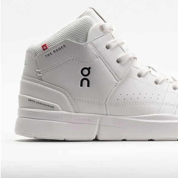 Roger clubhouse mid sneakers  Size USW8 All white Used - Picture 2 of 9